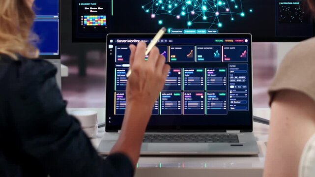 Young Woman Develops Advanced AI Models Using Laptop