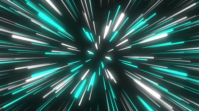 Neon light burst explosion with vibrant green rays, dynamic energy effect, futuristic glow, sci-fi, tech, and abstract 4K Videomotion