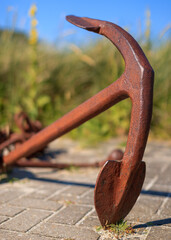 Old rusty anchor by the busstop at Schiermonnikoog © Dan Photo Shaman
