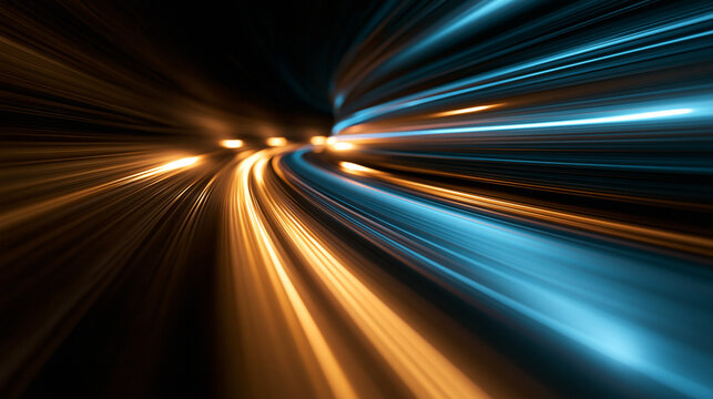Speed Motion Light Trails Tunnel Abstract