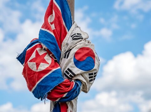 Political analysis, and geopolitical of North Korea and South Korea. Conflict, geopolitical tensions on the Korean Peninsula, historical division, peace negotiations, diplomacy, and the complex relate
