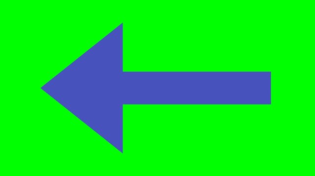 Arrow pointing to the left serves as a clean directional indicator on a bright green field.
