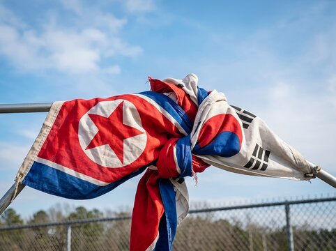 Political analysis, and geopolitical of North Korea and South Korea. Conflict, geopolitical tensions on the Korean Peninsula, historical division, peace negotiations, diplomacy, and the complex relate