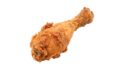 Crispy fried chicken drumstick fast food isolated on transparent background for restaurant menu © Pendleton-png