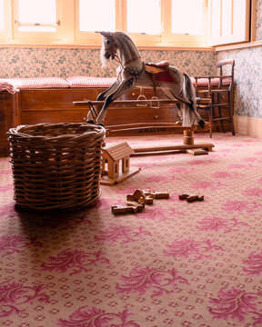 Children's Rocking House In An Nursery At An English Country House In Essex