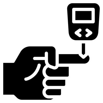 Blood lipid level test solid icon. For presentation, graphic design, mobile application, web design, infographics or UI.