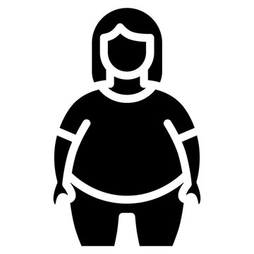 Overweight solid icon. For presentation, graphic design, mobile application, web design, infographics or UI.
