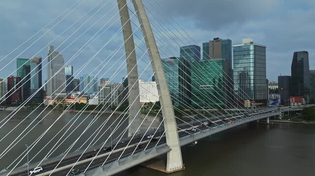 Ba Son Bridge over the Saigon River in Ho Chi Minh City, Vietnam
