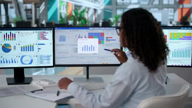 Financial Analyst Reviewing Key Performance Indicators
