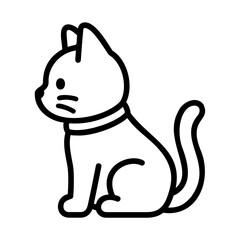 Sitting Cat Line Icon © JuneDesign