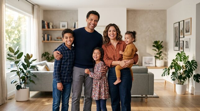 Diverse Modern Family Celebrating Love, Togetherness, and Family Bonding