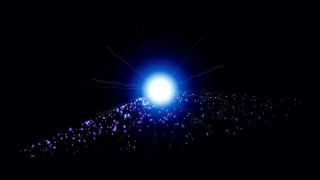 Abstract Energy Sphere with Particle Emission Animation