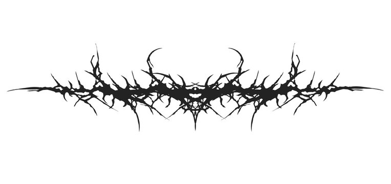 Abstract neo tribal cyber gothic tattoo design