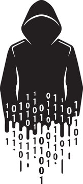 Anonymous Cyber Hacker Vector Silhouette