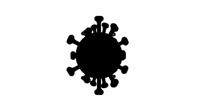 Microscopic virus cell icon for infection disease and microbiology concept.