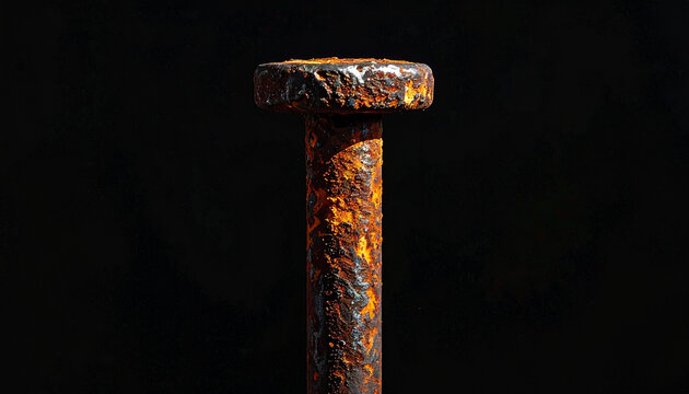 Old Rusted Nail Isolated