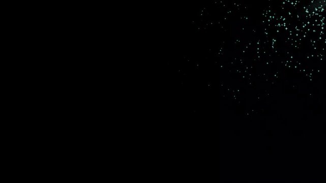 Glitter star twinkle animation motion graphics in After Effects with bright white shining stars, glowing sparkle effects on black background, seamless decorative overlay in 4K