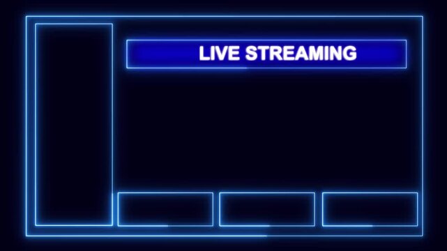 Live video border. ,streaming overlay frame loop for web broadcasts.