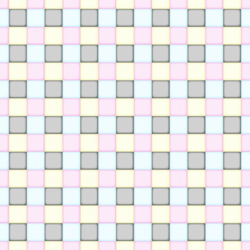 Vector luxury soft pastel seamless pattern. Elegant geometric checkered background template with delicate fabric grid ornament for trendy beauty textile, wrapping paper print or digital design