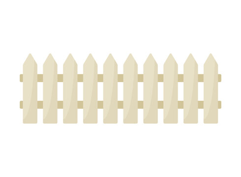 Wooden fence icon in flat style. Picket vector illustration on isolated background. Protection border sign business concept.