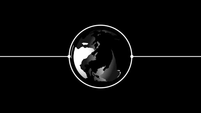 World Map Rotation Loop Animation 4K Global Geography Background Seamless Motion Video Clip.