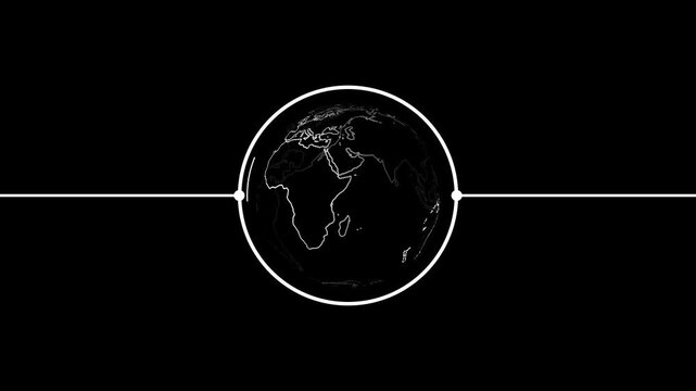 World Map Rotation Loop Animation 4K Global Geography Background Seamless Motion Video Clip.