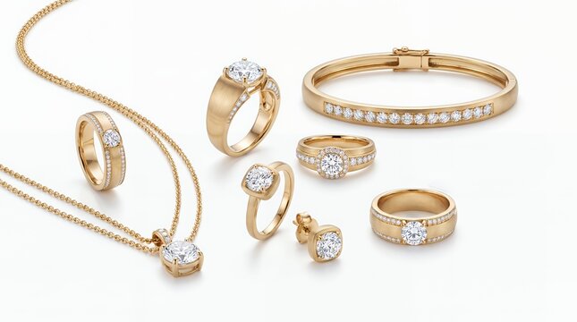 gold ring with diamonds