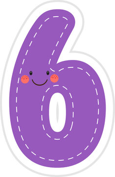 Cute Kawaii Number Tracing Worksheets with Smiling Numbers for Preschool Learning PNG 