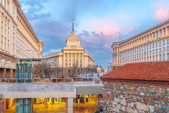 Independence Square in Sofia, Bulgaria