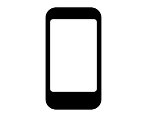スマートフォンのシンプルな黒色シルエットアイコン素材 © タケピー