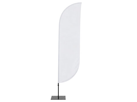 Blank white feather flag mockup Isolated on transparent background