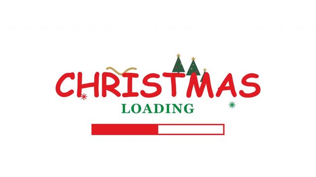 Christmas Loading Progress Bar For Festive Holiday Countdown Animation