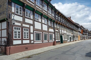 Obraz premium Half timbered houses at the town of Einbech Thurangia Germany