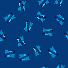 seamless pattern fin flippers cartoon. scuba diver, fins beach, yellow sea fin flippers sign vector © PikePicture