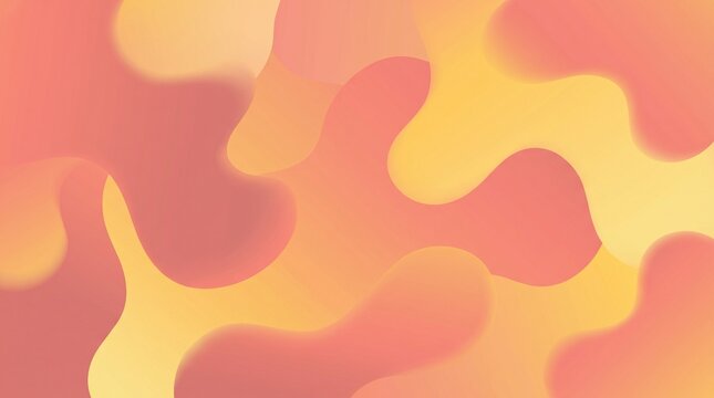 Abstract organic blob shapes background in warm gradient