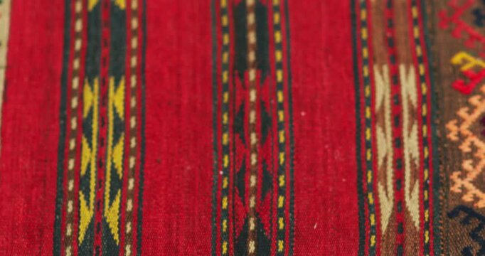 Samarkand carpet is handmade, made according to ancient classical technologies. It is covered with national patterns and ornaments.