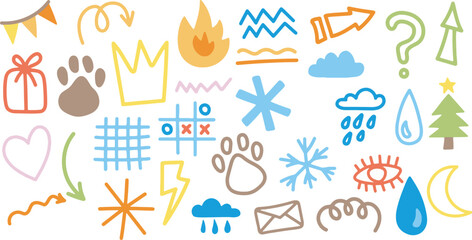 Fototapeta premium set of fire icons