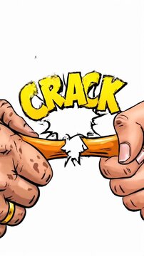 Cartoon hands pulling a Thanksgiving wishbone