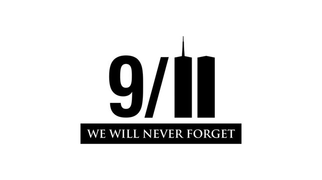 9/11 memorial twin towers black and white design