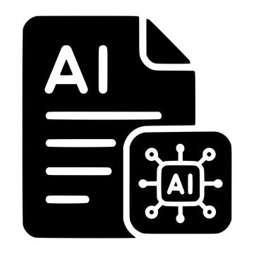 ai document glyph icon