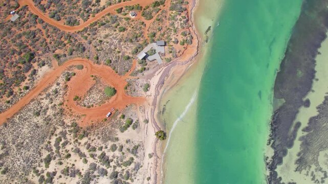 Big Lagoon Campground, Red Sand Tracks and Turquoise Coastal Waters in Francois Peron National Park