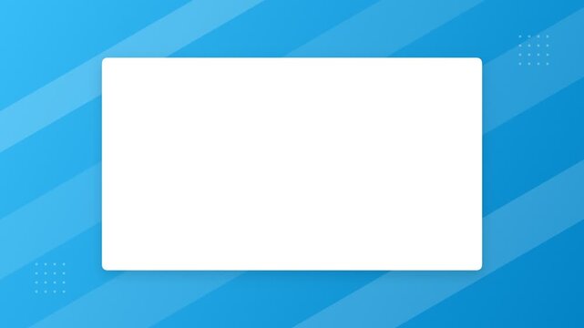 White frame on blue striped background motion