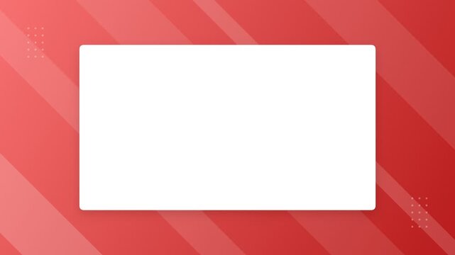 White frame on red background with diagonal lines
