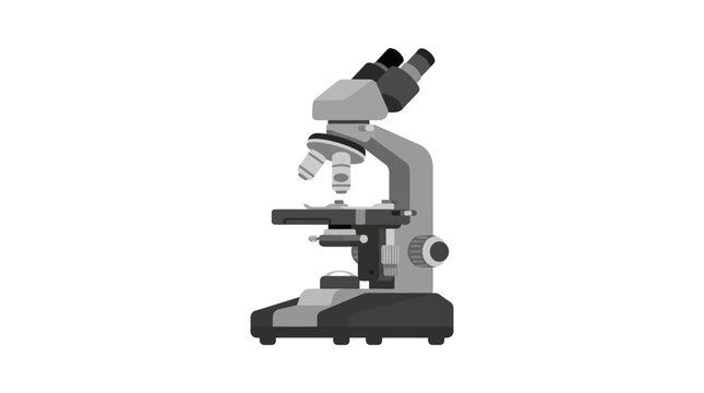 Professional laboratory compound microscope for scientific research.