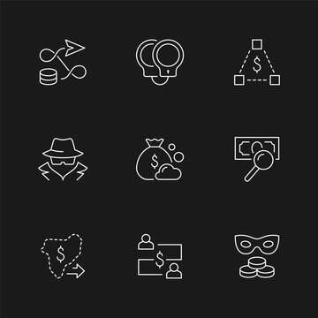 Set line icons of offshore
