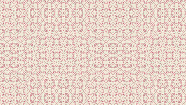 seamless floral pattern with intricate red ornate line art design