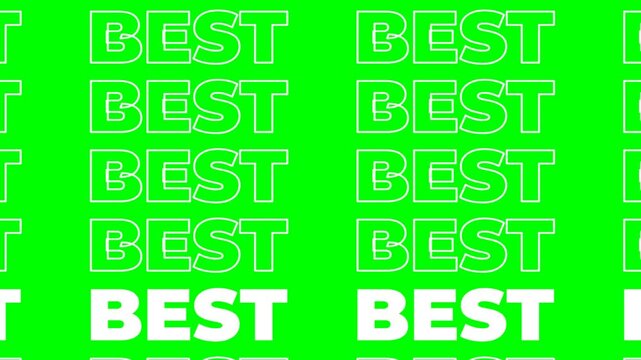 Best word typography pattern on green background