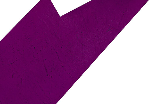 Isolated textured abstract geometric deep purple shape on transperent background, elegant dark violet design asset