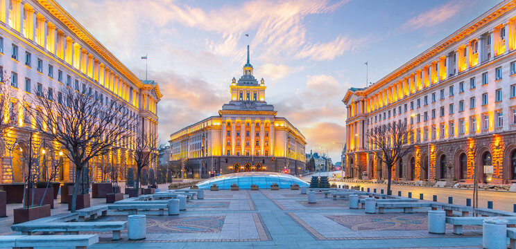 Independence Square in Sofia, Bulgaria