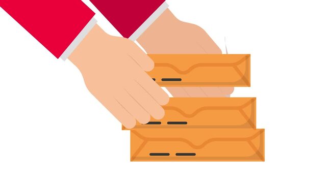 customized pizza boxes animation, healthiest prepared meal shipping animated video, Retail Food delivery service clip, Touch less Meal Courier footage, Grocery pickup motion graphics